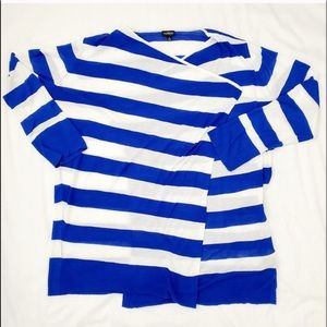 Torrid Cardigan blue and white striped siz…